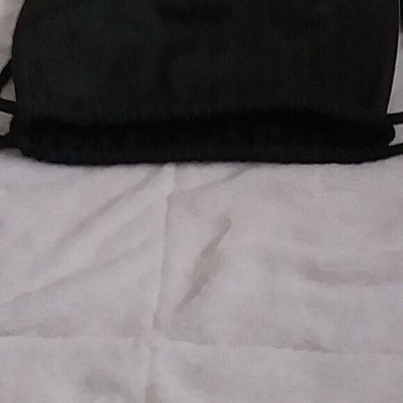 Adidas Sackpack Drawstring Backpack Black White 18X13X4 - Picture 5 of 14